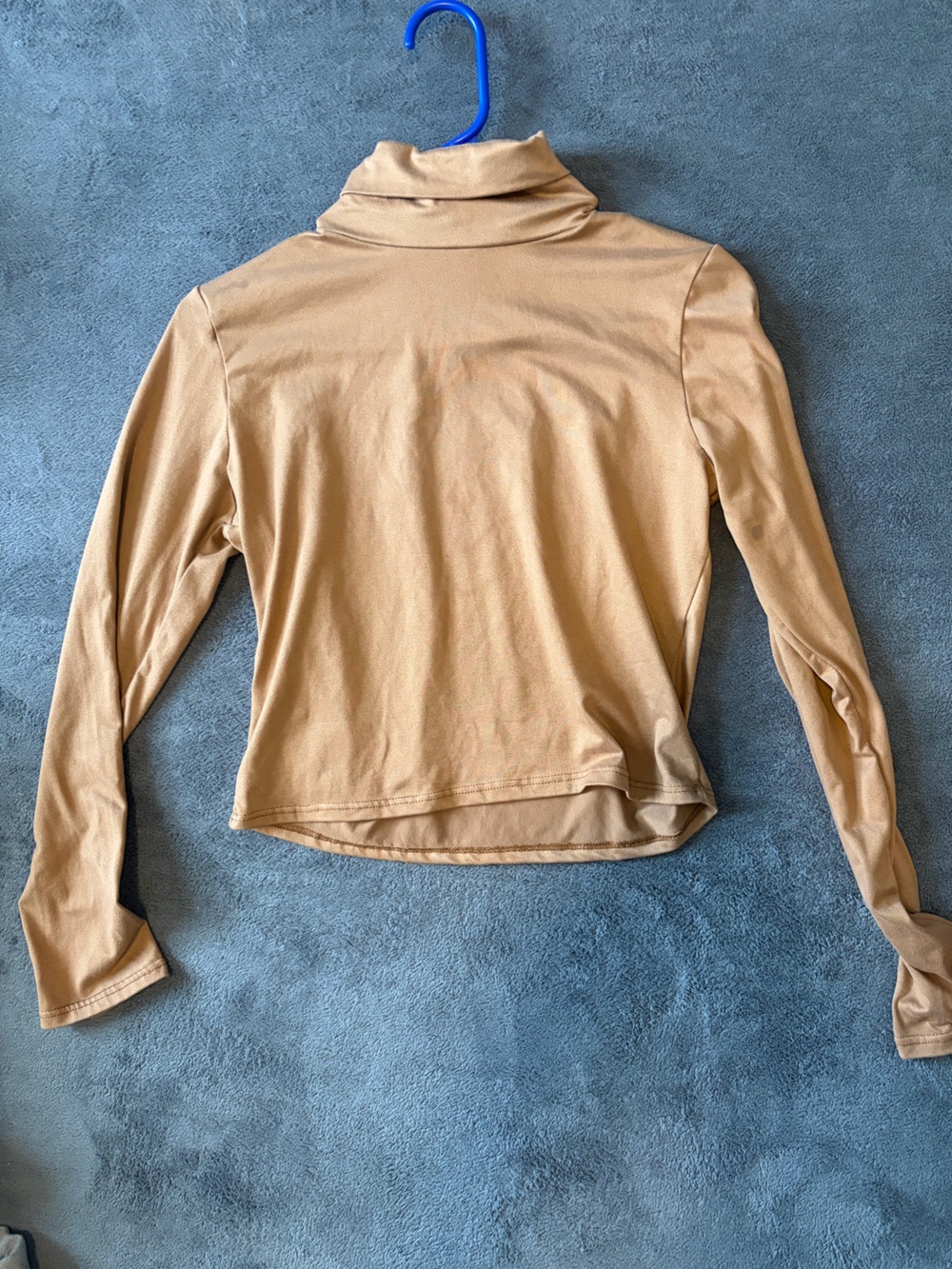 Brit and Bri Camel Tan Turtleneck Long Sleeve Top